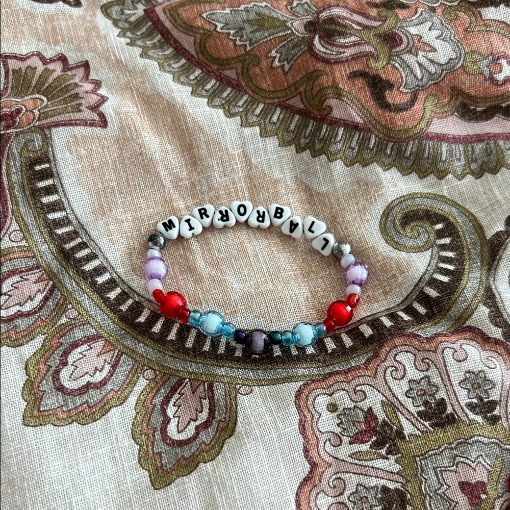Swifties Colourful Mirrorball Beaded Bracelet with Letter Beads